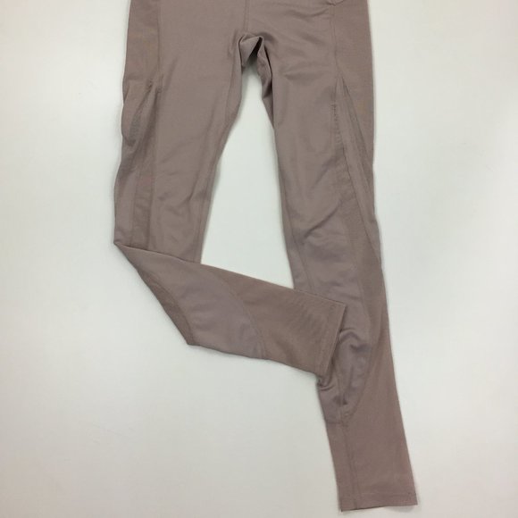 GYMSHARK Light Mauve Pink Dry Moisture Wicking Sheer Mesh Insert Leggings Pants - Picture 9 of 13